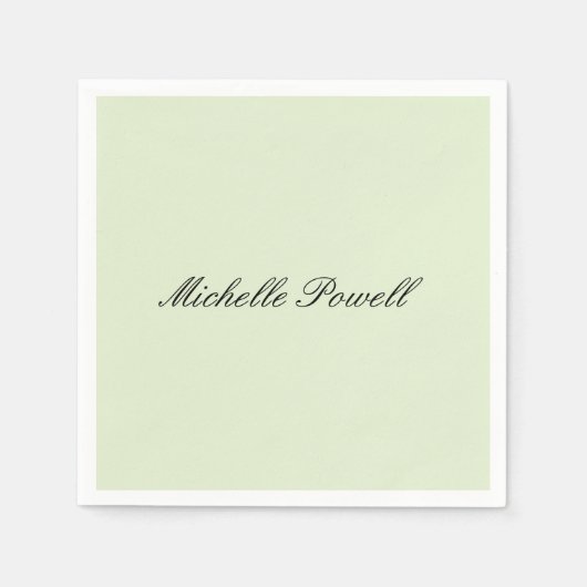 Moderne, leichte Pastellfarbe-Trend-Script Serviette (Vorderseite)