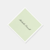 Moderne, leichte Pastellfarbe-Trend-Script Serviette (Ecke)