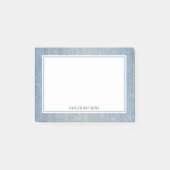 Moderne leichte Wash Denim Jeans Texture Name Post Post-it Klebezettel (Vorderseite)