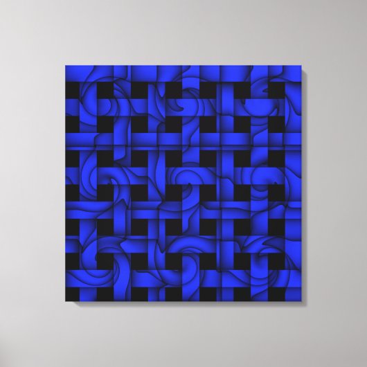 Moderne Leinwand mit blauem Muster - Kunst (Vorderseite)