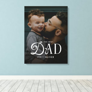 Moderne Leinwand mit Foto für den besten Vater all