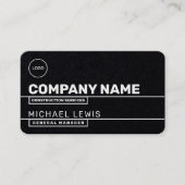 Moderne Leitungsabschnitte schwarze Visitenkarte (Vorderseite)