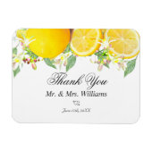 Moderne Lemon Boho Sommerhochzeit Danke Magnet (Horizontal)