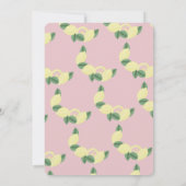 Moderne Lemon Citrus Bunch Wreath Girls Babydusche Einladung (Rückseite)