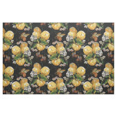 Moderne Lemon Citrus Floral Butterfly Muster Stoff (Fat Quarter (45,7 x 55,9 cm))