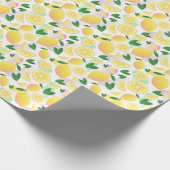 Moderne Lemon Fruchtmuster Wrapping Paper Roll Geschenkpapier (Ecke)