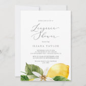 Moderne Lemon Garden Lingerie Dusche Einladung (Vorderseite)