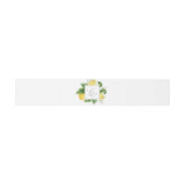 Moderne Lemon Garden Monogram Wedding Einladungsbanderole (Flach)
