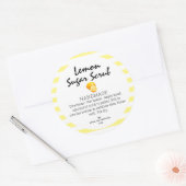 Moderne Lemon hausgemachte Sugar Scrub Labels Runder Aufkleber (Umschlag)