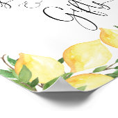 Moderne Lemon-Karten und Geschenkzeichen Poster (Ecke)
