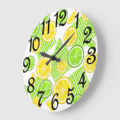 Moderne Lemon Limon Kitchen Große Wanduhr (Winkel)