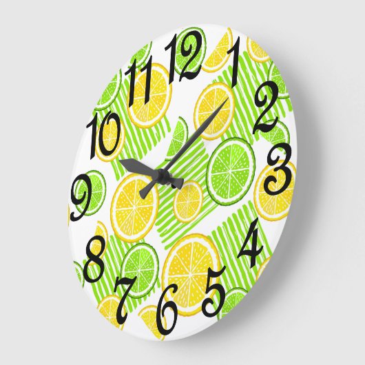 Moderne Lemon Limon Kitchen Große Wanduhr (Winkel)