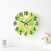 Moderne Lemon Limon Kitchen Große Wanduhr (Zuhause)