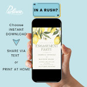 Moderne Lemon Mediterranean Engagement Party Einladung