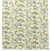 Moderne Lemon-Reben Duschvorhang (Vorderseite)