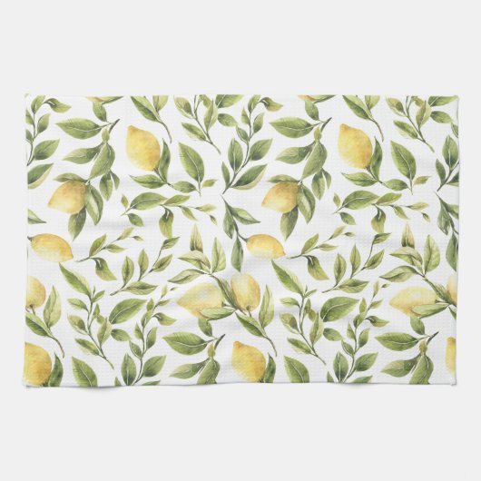 Moderne Lemon-Reben Geschirrtuch (Horizontal)