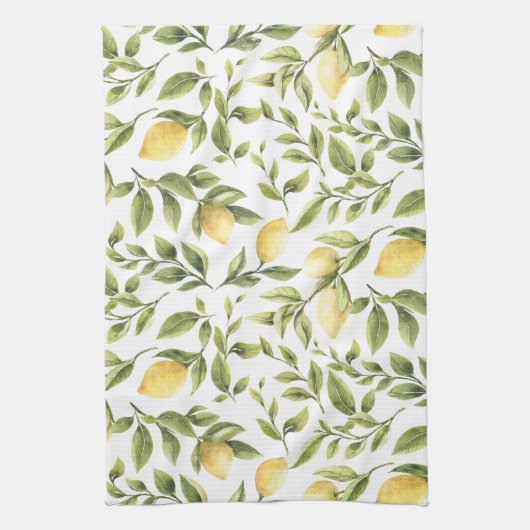 Moderne Lemon-Reben Geschirrtuch (Vertikal)