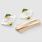 Moderne Lemon-Scheiben und Blätter Hochzeitsprogra Fächer (Non-assembled)