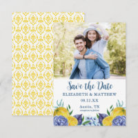 Moderne Lemon-Sommerhochzeit rettet das Datum