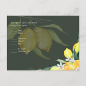 Moderne Lemon Tree UAWG Wedding Postkarte (Rückseite)