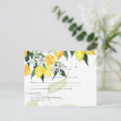 Moderne Lemon Tree UAWG Wedding Postkarte (Stehend Vorderseite)