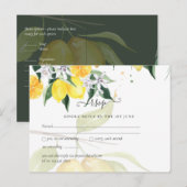 Moderne Lemon Tree UAWG Wedding Postkarte (Vorne/Hinten)
