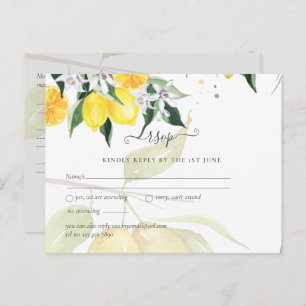 Moderne Lemon Tree UAWG Wedding Postkarte