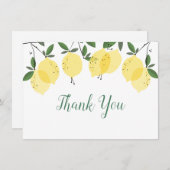 Moderne Lemonen Dankeskarte (Vorne/Hinten)