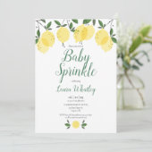 Moderne Lemons Baby Sprinkle Einladung (Stehend Vorderseite)