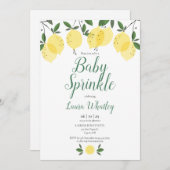Moderne Lemons Baby Sprinkle Einladung (Vorne/Hinten)