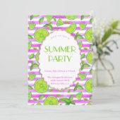 moderne Lemons Summer Party Einladung (Stehend Vorderseite)