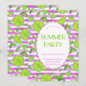 moderne Lemons Summer Party Einladung (Vorne/Hinten)