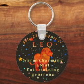 Moderne Leo Red Lion Zodiac Eigenschaften Schlüsselanhänger (Vorderseite)