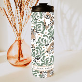 Moderne Leopard-Foliage Personalisierte thermische Thermosbecher