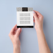 Moderne Leopard Haar Stylist Rose Gold Schere Flyer (Gruppe)