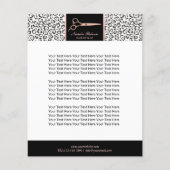 Moderne Leopard Haar Stylist Rose Gold Schere Flyer (Vorne)