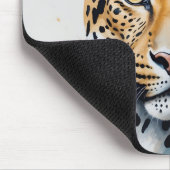 Moderne Leopard Malerei Wilde Kunst Mousepad (Ecke)