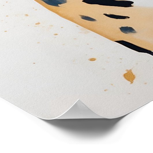 Moderne Leopard Malerei Wilde Kunst Poster (Ecke)