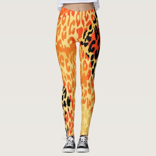 Moderne Leopard-Panzerung Muster #20 Leggings (Vorderseite)