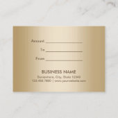 Moderne Leopard Print Geschenkgutscheine Rabattkarte (Rückseite)