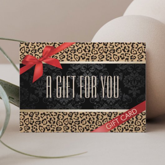 Moderne Leopard Print Geschenkgutscheine Rabattkarte