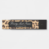 Moderne Leopard Print Office Türsignaturen Türschild (Vorderseite )