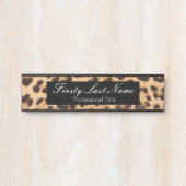 Moderne Leopard Print Office Türsignaturen Türschild (Vorderseite )