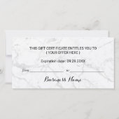 Moderne Leopard Rose Gold Scissor Geschenkgutschei (Rückseite)