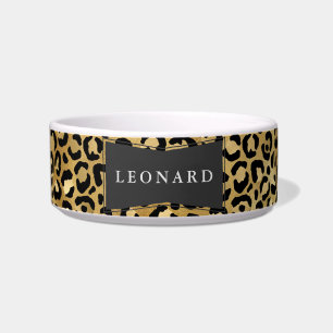 Moderne Leopard-Skin-Muster Pet Dog Bowl Napf