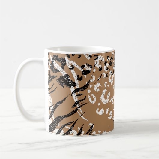 Moderne Leoparden: wilde Natur. Kaffeetasse (Links)