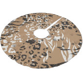 Moderne Leoparden: wilde Natur. Polyester Weihnachtsbaumdecke (Schrägansicht)