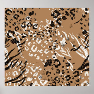 Moderne Leoparden: wilde Natur. Poster