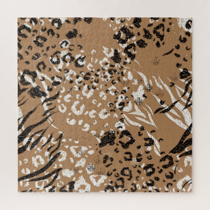 Moderne Leoparden: wilde Natur. Puzzle