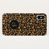 Moderne Leopardenmuster mit Glitzer Case-Mate iPhone Hülle (Rückseite (Horizontal))